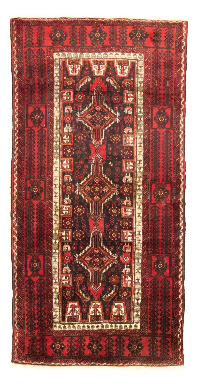 Belutsch Teppich 105x208cm - Orientteppich - rot