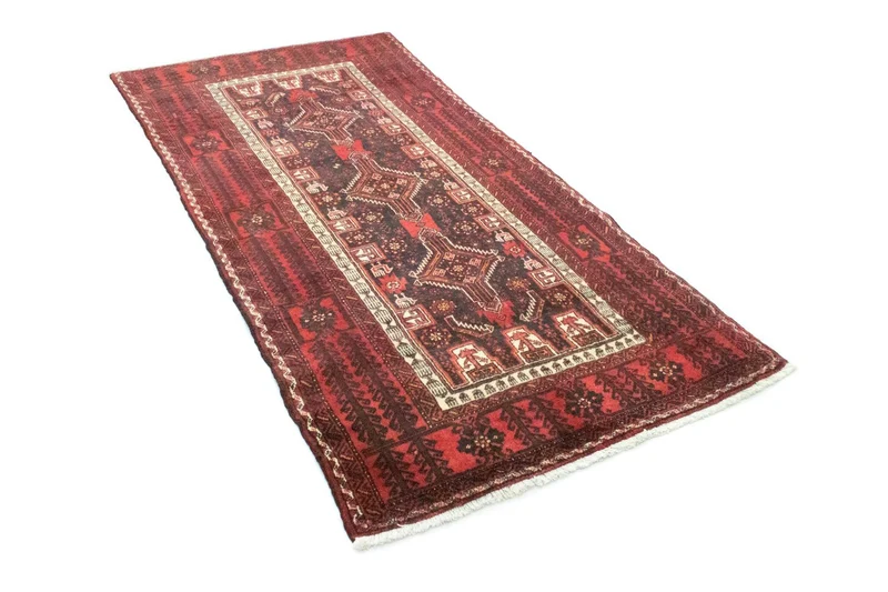 Belutsch Teppich 105x208cm - Orientteppich - rot
