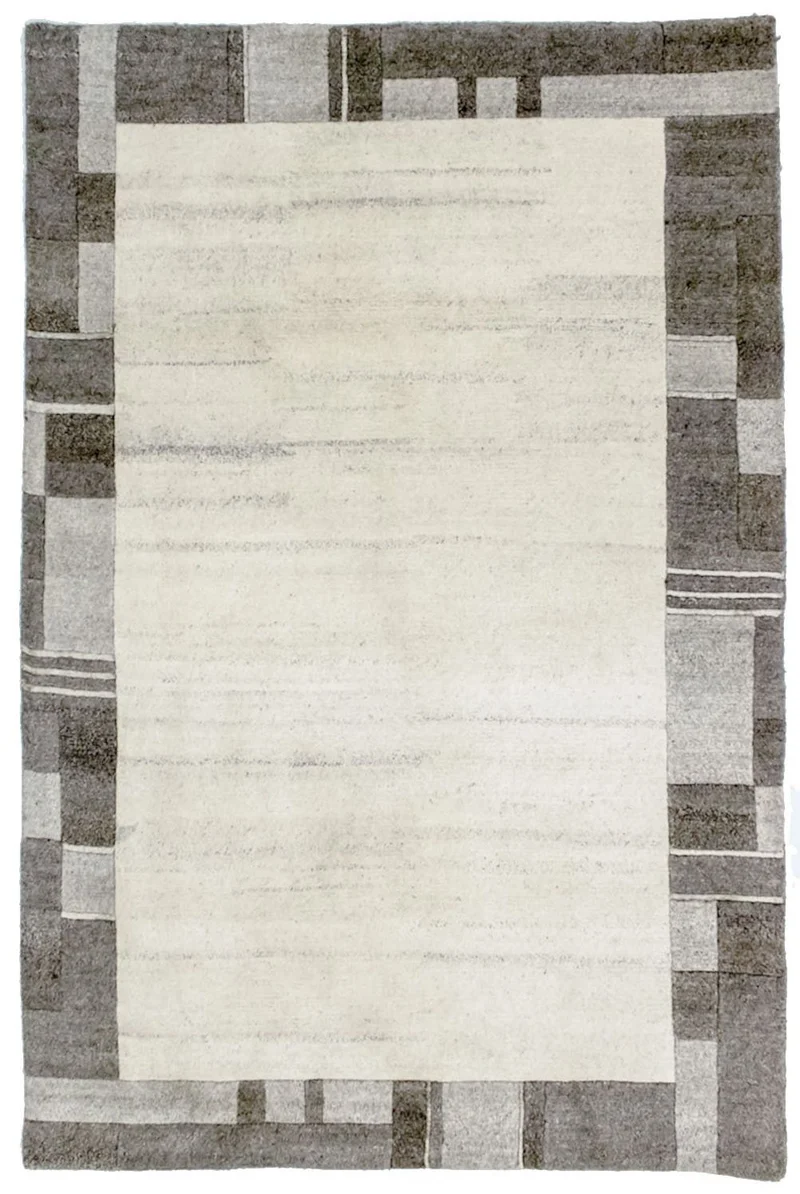 Nepal Teppich 121x177cm - Wollteppich - beige