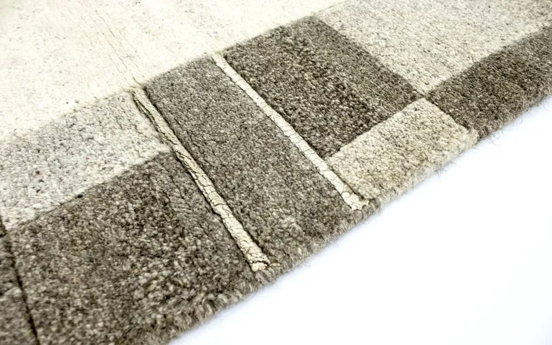 Nepal Teppich 121x177cm - Wollteppich - beige