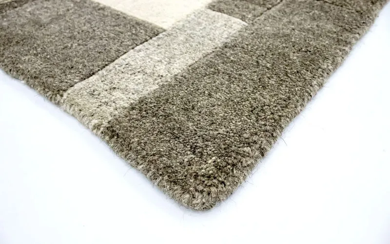Nepal Teppich 121x177cm - Wollteppich - beige