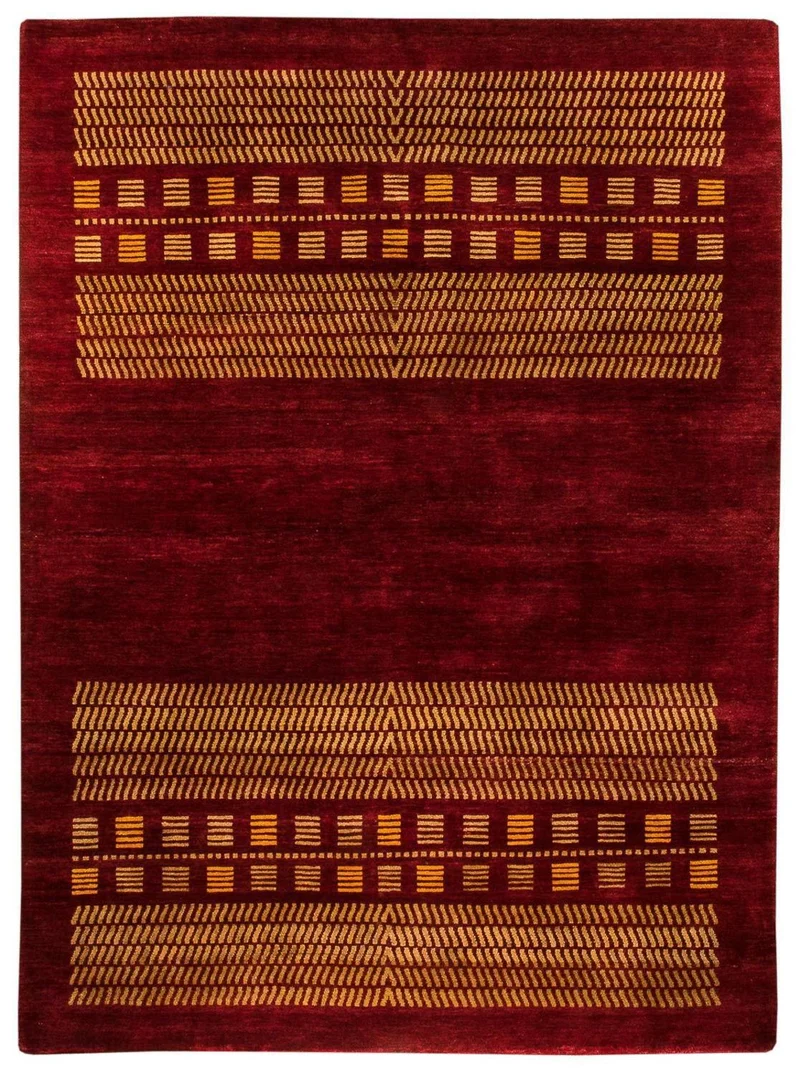 Loribaft Teppich Perser 175x240cm - Wollteppich - rot
