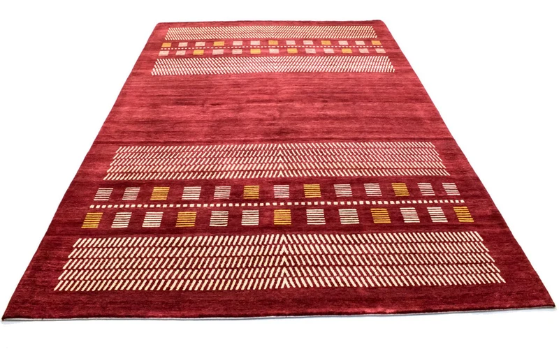 Loribaft Teppich Perser 198x300cm - Wollteppich - rot