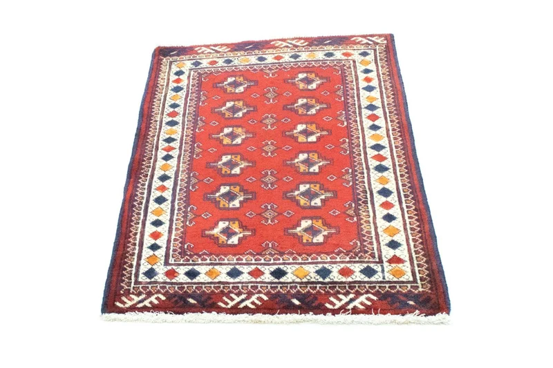 Turkaman Teppich 70x91cm - Orientteppich - rot