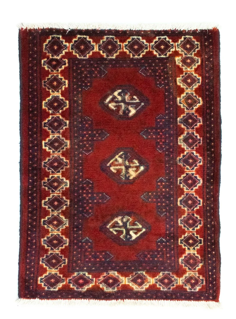 Turkaman Teppich 62x87cm - Orientteppich - rot