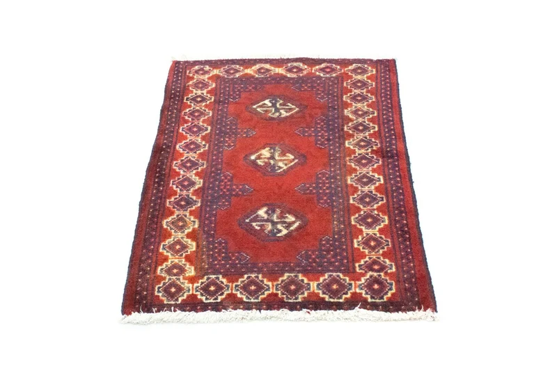 Turkaman Teppich 62x87cm - Orientteppich - rot