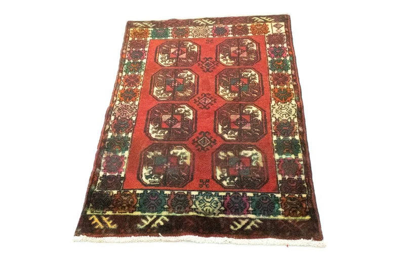 Turkaman Teppich 67x100cm - Orientteppich - rot