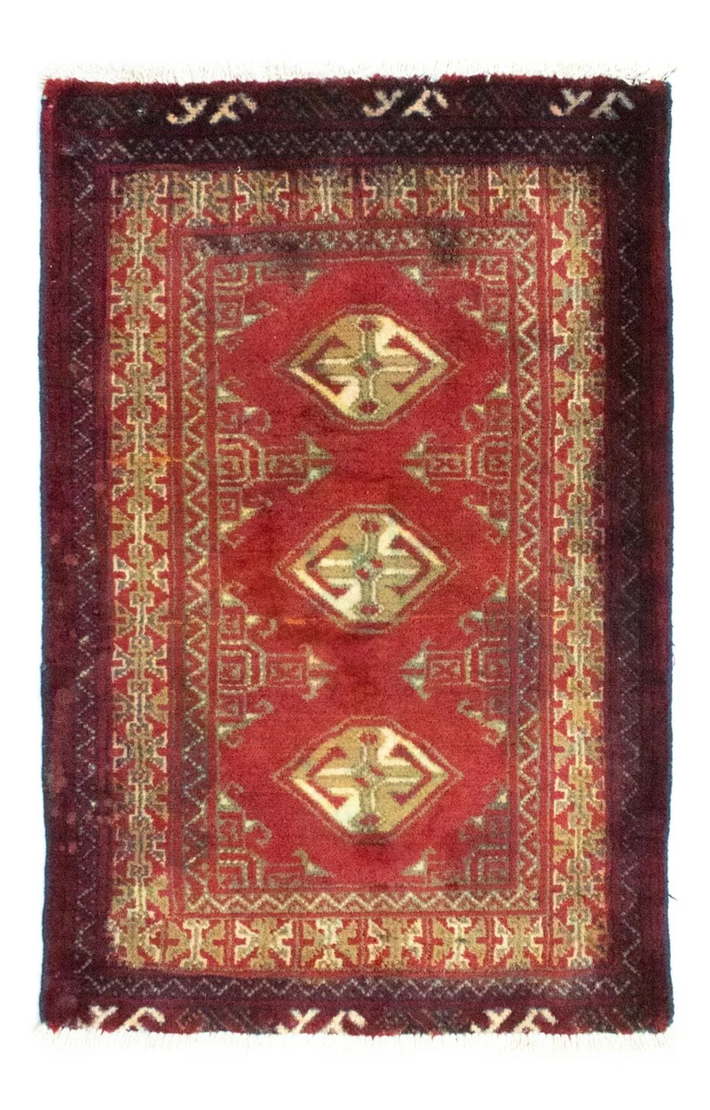 Turkaman Teppich 60x85cm - Orientteppich - rot