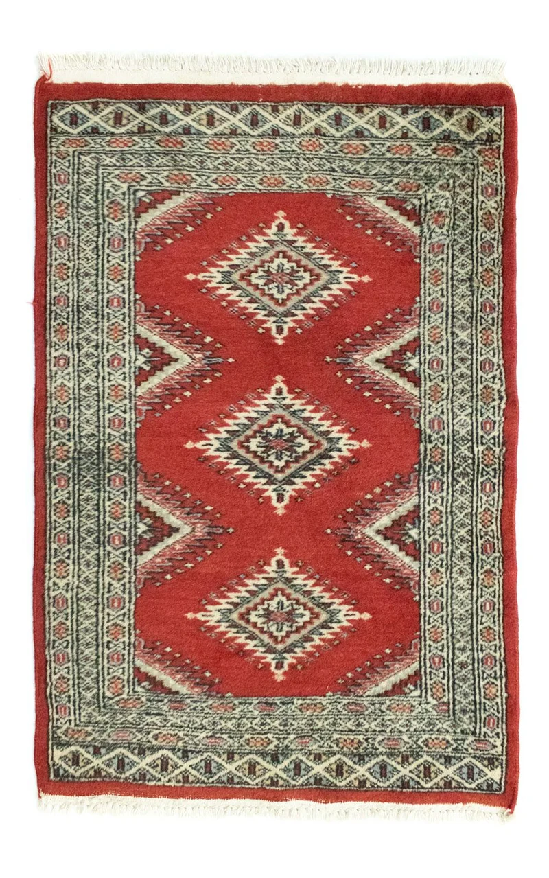 Pakistan Teppich 63x82cm - Orientteppich - rot
