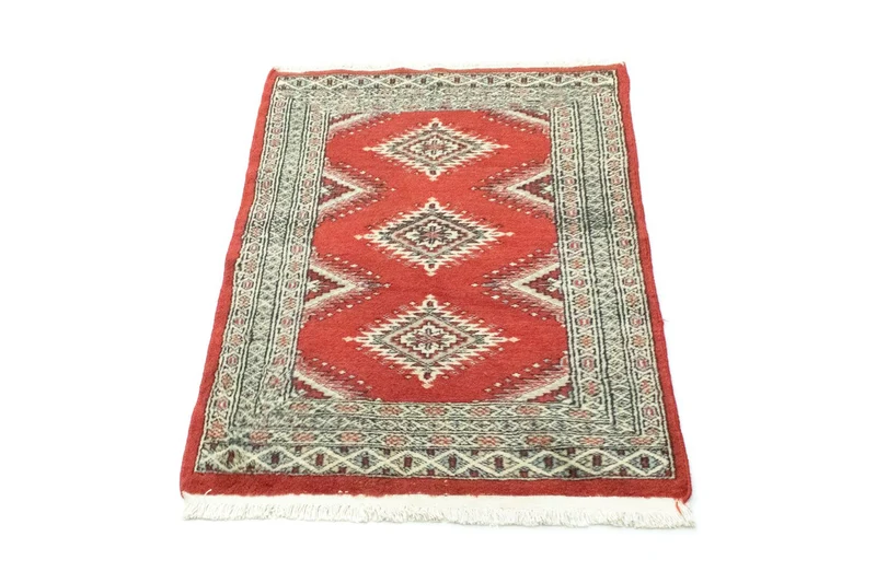 Pakistan Teppich 63x82cm - Orientteppich - rot