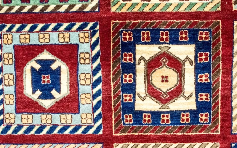 Loribaft Teppich Perser 197x303cm - Wollteppich - mehrfarbig