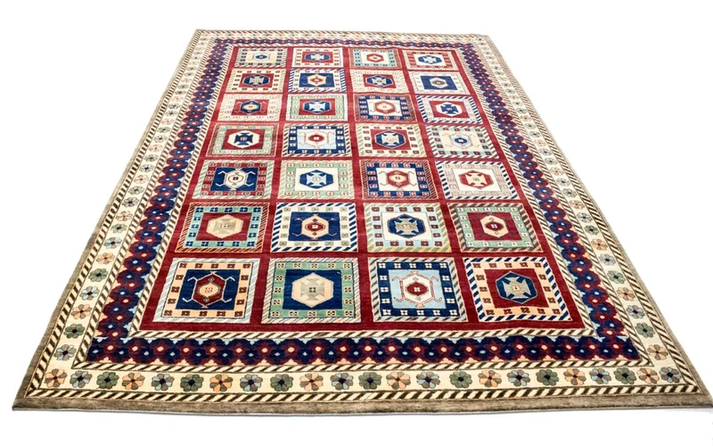Loribaft Teppich Perser 197x303cm - Wollteppich - mehrfarbig