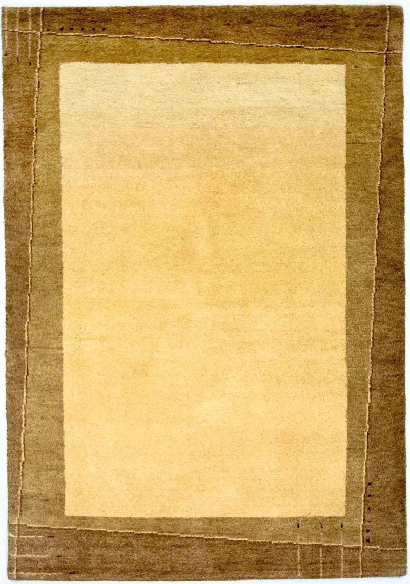 Gabbeh Teppich Indus 142x202cm - Wollteppich - beige