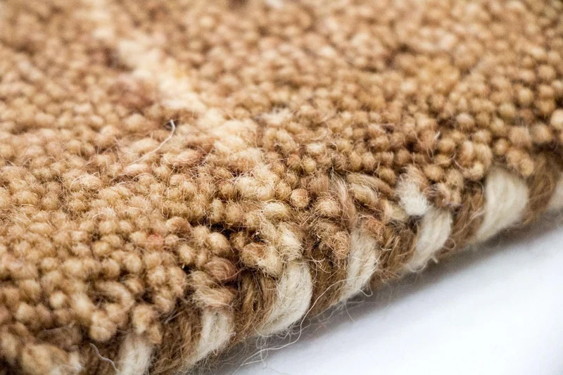 Gabbeh Teppich Indus 142x202cm - Wollteppich - beige