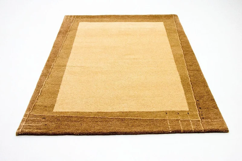 Gabbeh Teppich Indus 142x202cm - Wollteppich - beige