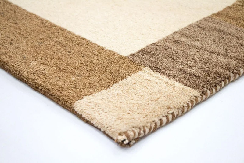 Gabbeh Teppich Indus 143x196cm - Wollteppich - beige