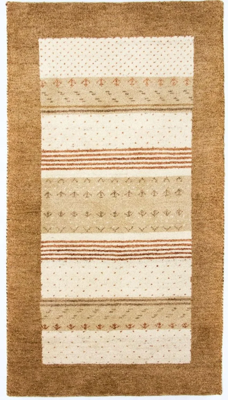 Gabbeh Teppich Indus 87x163cm - Wollteppich - mehrfarbig
