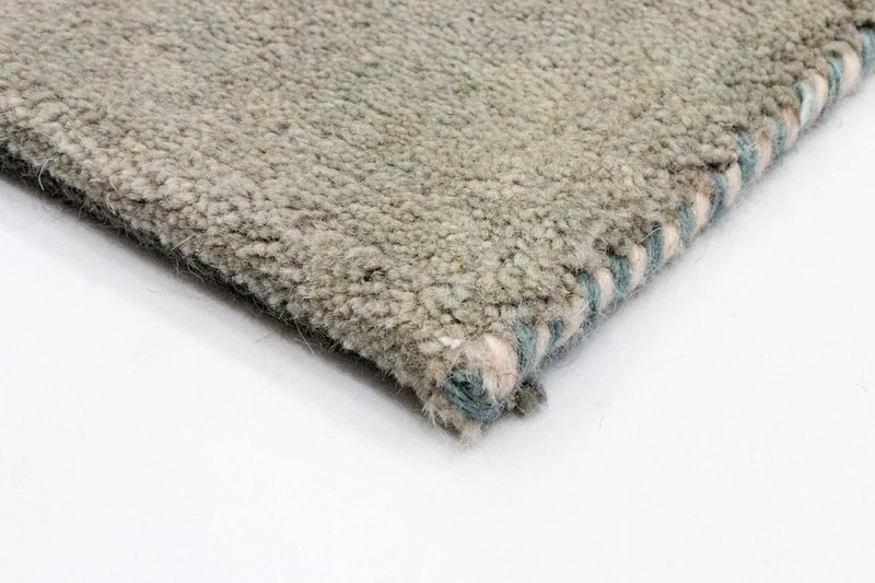 Gabbeh Teppich Indus 72x141cm - Wollteppich - silber