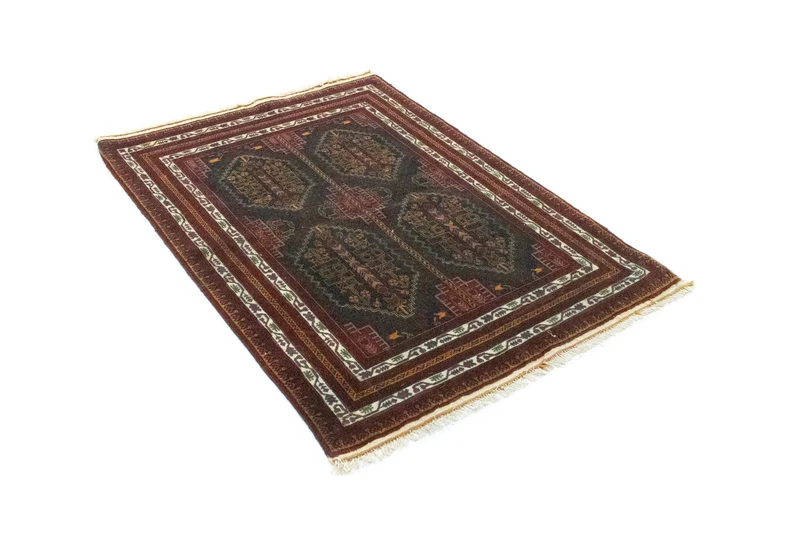 Afghan Teppich 100x140cm - Orientteppich - blau