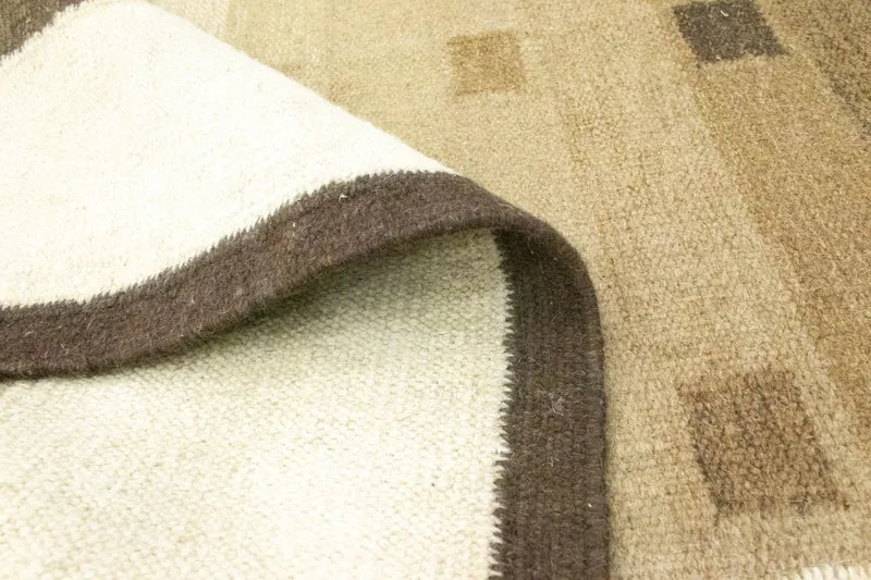 Kelim Modern Teppich 140x195cm - braun