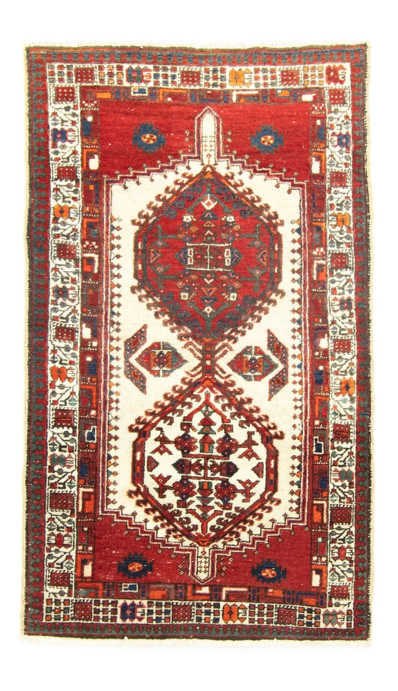 Hamadan Teppich 96x160cm - Perserteppich - rot