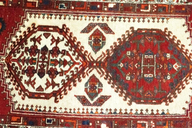 Hamadan Teppich 96x160cm - Perserteppich - rot
