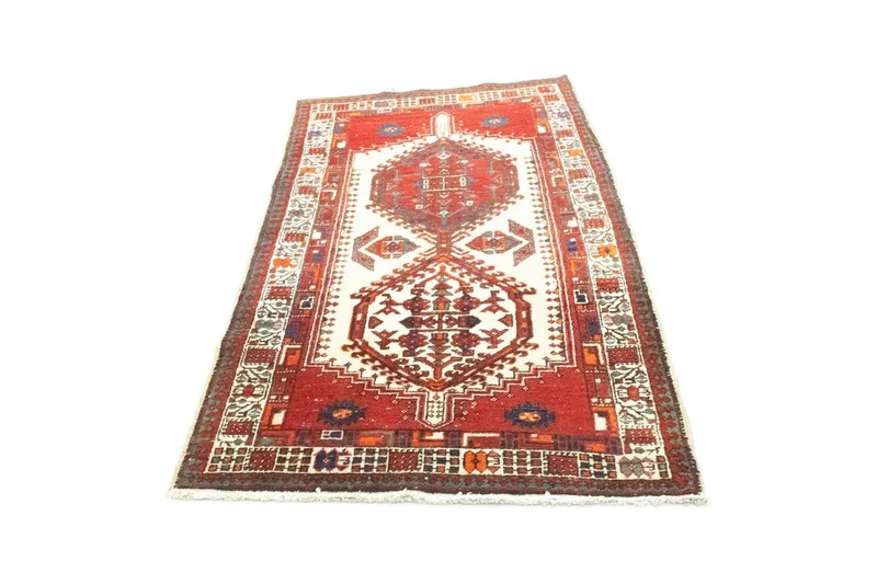 Hamadan Teppich 96x160cm - Perserteppich - rot