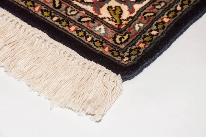 Kaschmir Seide Teppich 93x150cm - Orientteppich - dunkelblau