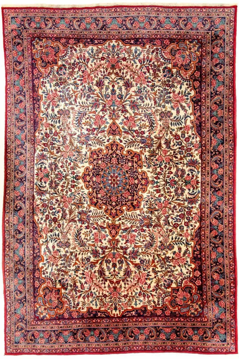 Ghom Teppich 213x333cm - Perserteppich - beige
