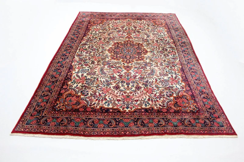 Ghom Teppich 213x333cm - Perserteppich - beige