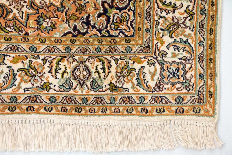 Kaschmir Seide Teppich 89x149cm - Orientteppich - beige