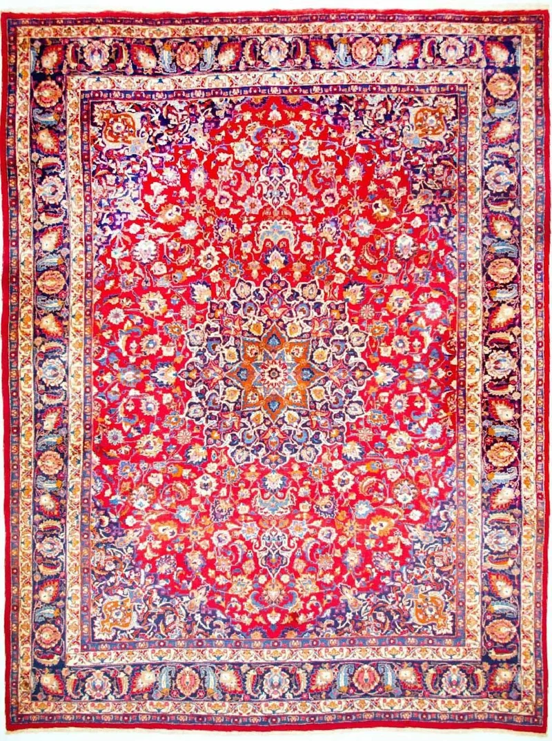 Maschad Teppich 293x396cm - Perserteppich - rot