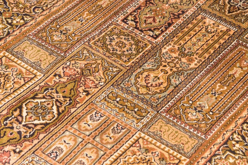 Kaschmir Seide Teppich 93x158cm - Orientteppich - braun